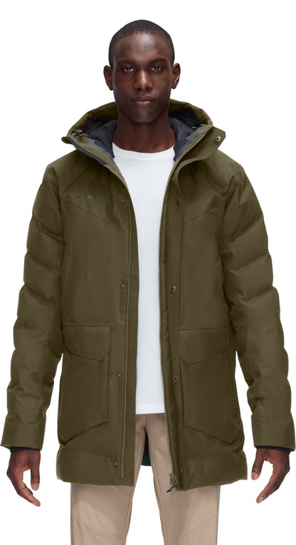 Mammut Winter Parka Photics Hardshell Thermo (laser-welded, waterproof, down jacket) iguana green Men